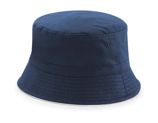 Beechfield Omkeerbare vissershoed in French Navy/White, voorkant