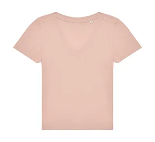 B&C #E150 women's V-neck T-shirt in Soft Rose, voorkant
