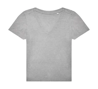 B&C #E150 women's V-neck T-shirt in Sport Grey, voorkant