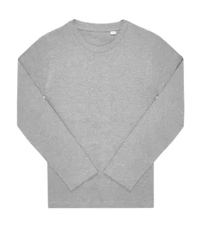 B&C #E150 kinder T-shirt met lange mouwen in Sport Grey, voorkant