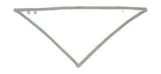 Babybugz Bandana Bib in White/Heather Grey Melange, voorkant