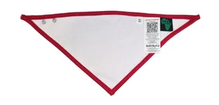 Babybugz Bandana Bib in White/Red, voorkant