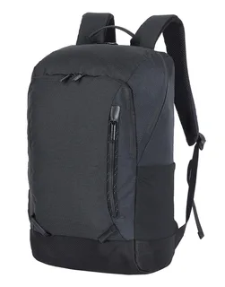 Shugon Jerusalem laptoprugzak in Black/Black, voorkant