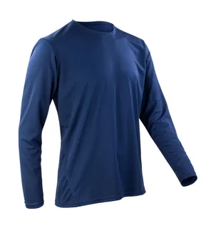 Spiro Performance T-shirt met lange mouwen in Navy, voorkant