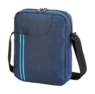 Shugon Rennes Messenger Pouch in French Navy/Turquoise, voorkant