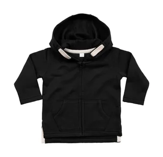 Babybugz Baby Hoodie in Black, voorkant