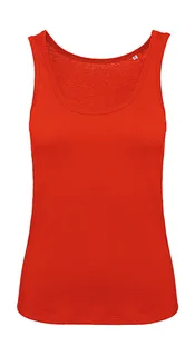 B&C Inspire women's tank top, organic cotton in Fire Red, voorkant