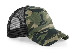 Beechfield Camo Snapback Trucker in Jungle Camo, voorkant