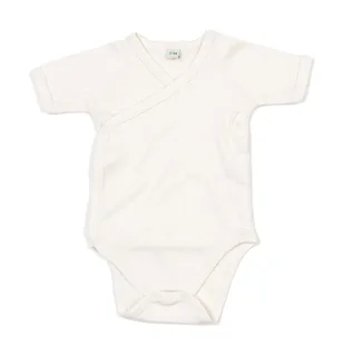 Babybugz Baby Kimono Bodysuit in Organic Natural, voorkant