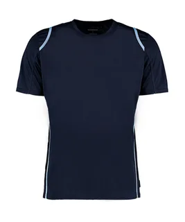 Kustom Kit Cooltex® contrast T-shirt, regular fit in Navy/Light Blue, voorkant