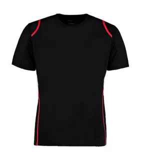 Kustom Kit Cooltex® contrast T-shirt, regular fit in Black/Red, voorkant
