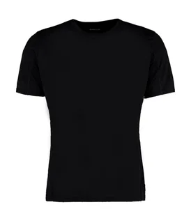 Kustom Kit Cooltex® contrast T-shirt, regular fit in Black/Black, voorkant
