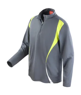 Spiro Trial Training Top in Charcoal/Lime/White, voorkant