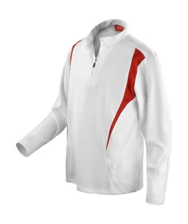 Spiro Trial Training Top in White/Red/White, voorkant