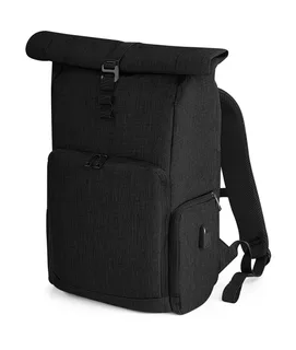 Quadra Q-Tech Charge roll-top backpack in Black, voorkant