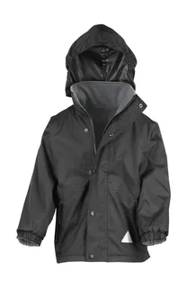 Result Kinder omkeerbaar stormjack in Black/Grey, voorkant
