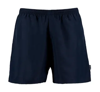 Kustom Kit Classic Fit Plain Short in Navy, voorkant