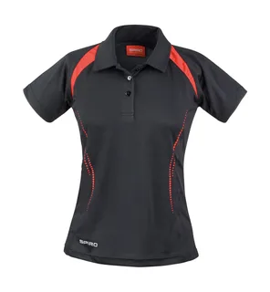Spiro Lady Spiro Team Spirit Polo in Black/Red, voorkant