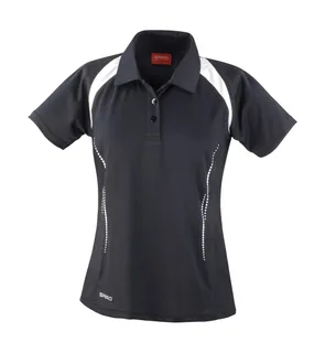 Spiro Lady Spiro Team Spirit Polo in Black/White, voorkant
