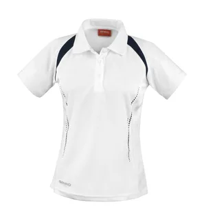 Spiro Lady Spiro Team Spirit Polo in White/Navy, voorkant