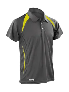 Spiro Team Spirit Polo in Grey/Lime, voorkant