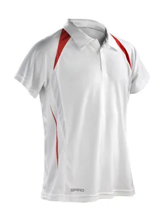 Spiro Team Spirit Polo in White/Red, voorkant