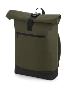 Bagbase Roll-top backpack in Military Green, voorkant