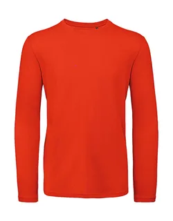 B&C Inspire men's long-sleeved T-shirt in Fire Red, voorkant