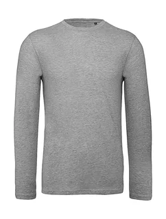B&C Inspire men's long-sleeved T-shirt in Sport Grey, voorkant