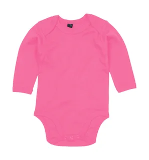 Babybugz Babyromper met lange mouwen in Fuchsia, voorkant