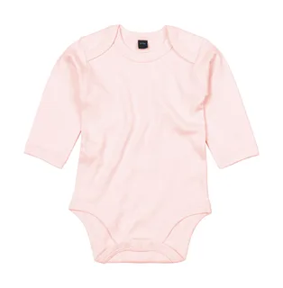 Babybugz Babyromper met lange mouwen in Powder Pink, voorkant