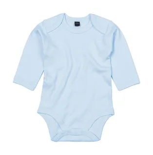 Babybugz Babyromper met lange mouwen in Dusty Blue, voorkant
