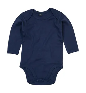 Babybugz Babyromper met lange mouwen in Nautical Navy, voorkant