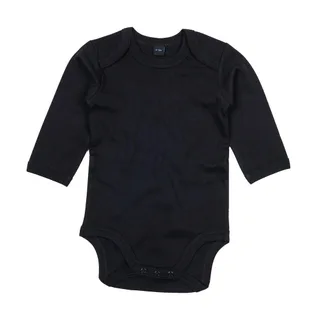 Babybugz Babyromper met lange mouwen in Black, voorkant