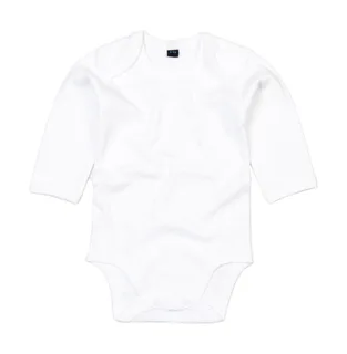 Babybugz Babyromper met lange mouwen in White, voorkant