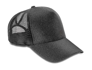 Result Headwear New York glitterpet in Black, voorkant