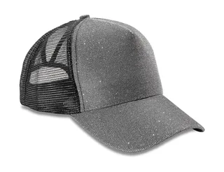 Result Headwear New York glitterpet in Silver, voorkant
