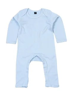 Babybugz Baby Rompasuit in Dusty Blue, voorkant