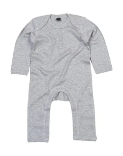 Babybugz Baby Rompasuit in Heather Grey Melange, voorkant