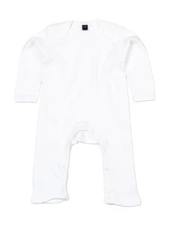 Babybugz Baby Rompasuit in White, voorkant