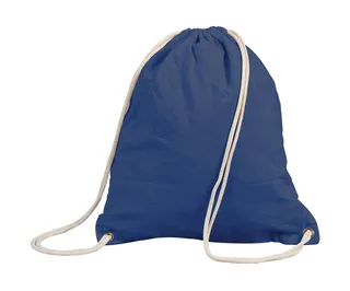 Shugon Stafford Cotton Drawstring Tote in Navy, voorkant