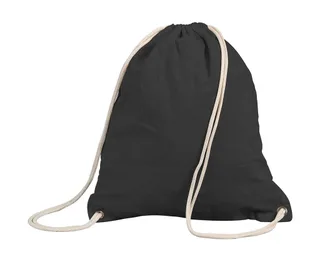 Shugon Stafford Cotton Drawstring Tote in Black, voorkant