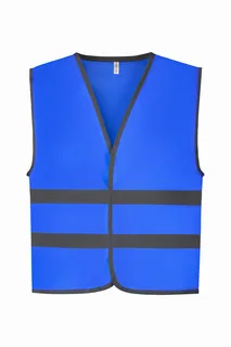 Yoko Kinder fluohesje met reflecterende bies in Royal Blue, voorkant