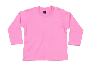 Babybugz Baby Longsleeve Top in Bubble Gum Pink, voorkant