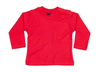 Babybugz Baby Longsleeve Top in Red, voorkant