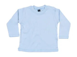 Babybugz Baby Longsleeve Top in Dusty Blue, voorkant