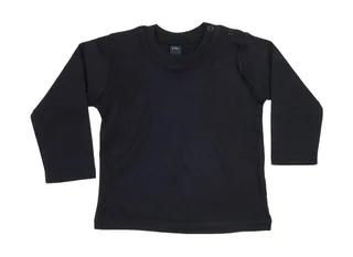 Babybugz Baby Longsleeve Top in Black, voorkant