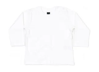 Babybugz Baby Longsleeve Top in White, voorkant