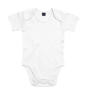 Babybugz Baby Bodysuit in White, voorkant
