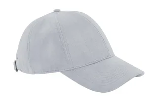 Beechfield Faux suede 6-panel cap in Light Grey, voorkant